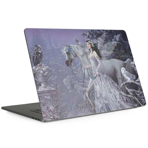 Fairy with Horse in Snow by Nene Thomas MacBook Skins